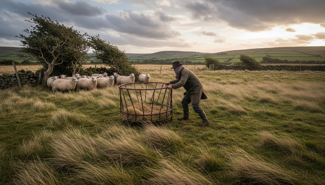 Sheep Feeding Setup Feeder Placement and Windbreak Strategies to Reduce Waste in Windy Areas.jpg