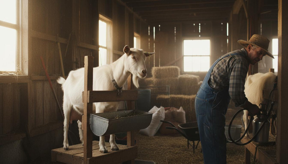 Goat Milking Stand vs Stanchion Key Differences.jpg