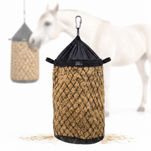 Slow Feed Hay Bag for Goats, Sheep & Horses with Quick Fill Collar