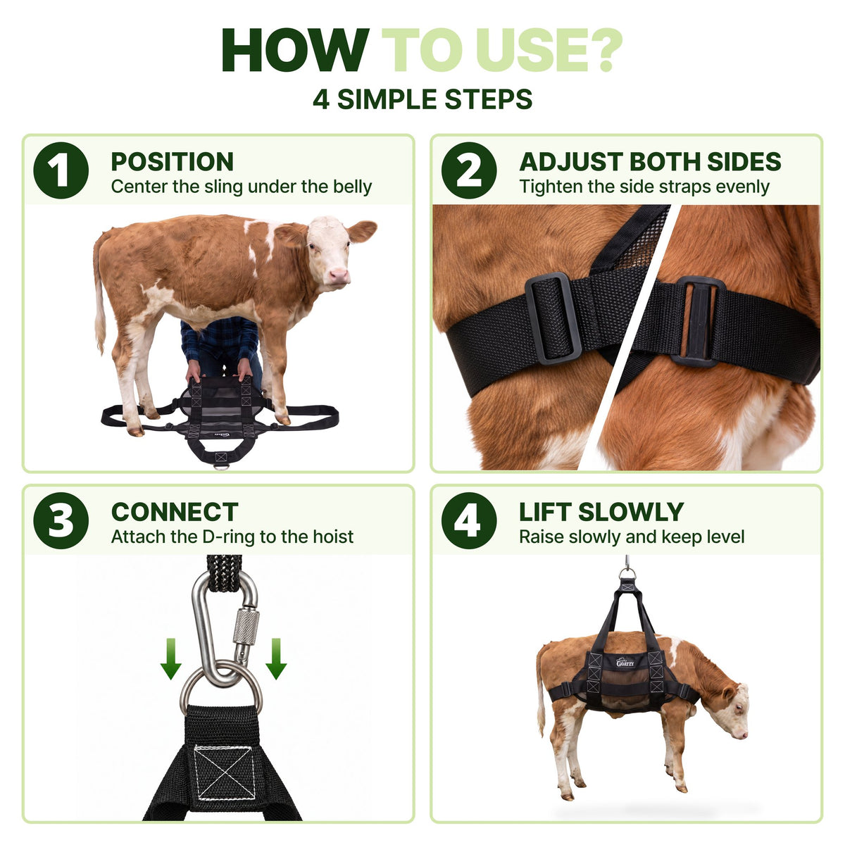 How to use the calf sling in 4 steps