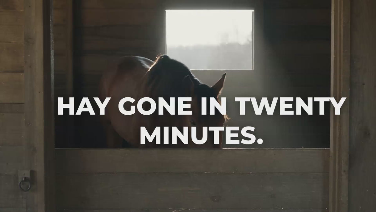 Load video: Goatzy Slow Feed Hay Bag listing video